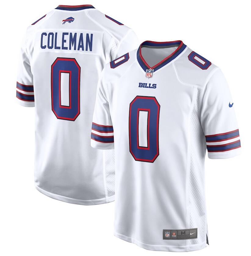 Men Buffalo Bills #0 Keon Coleman Nike White Game Jersey->customized nfl jersey->Custom Jersey